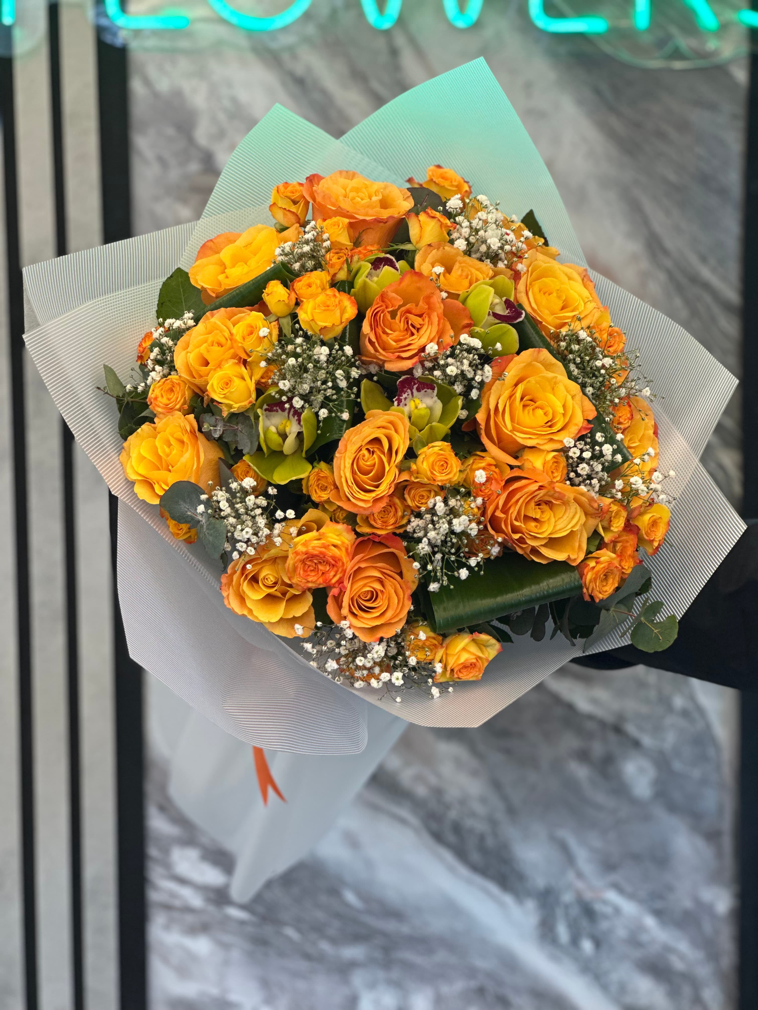 Turuncu Gül Buketi